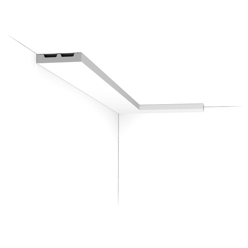 Moulure en polystyrène blanc à impact élevé P 1/2 po x l 2 1/2 po x L 78 3/4 po