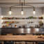Luminaire suspendu de style rustique pour îlot de cuisine à 3 lumières avec abat-jour en verre transparent