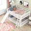 Lit double superposé blanc - Conception fonctionnelle pour votre chambre à coucher avec structure durable