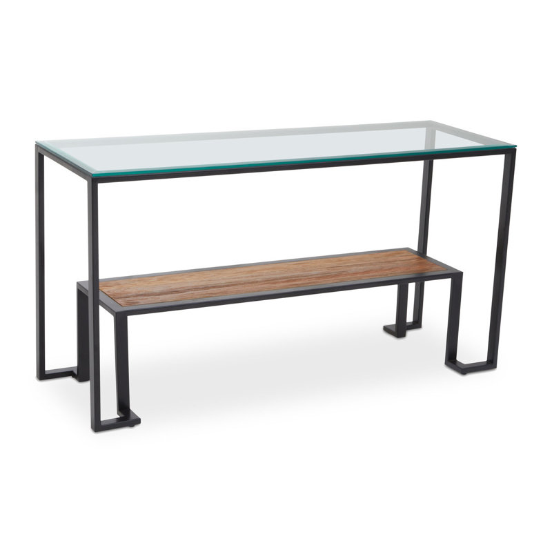 Talbott 36cm Glass Top Console Table