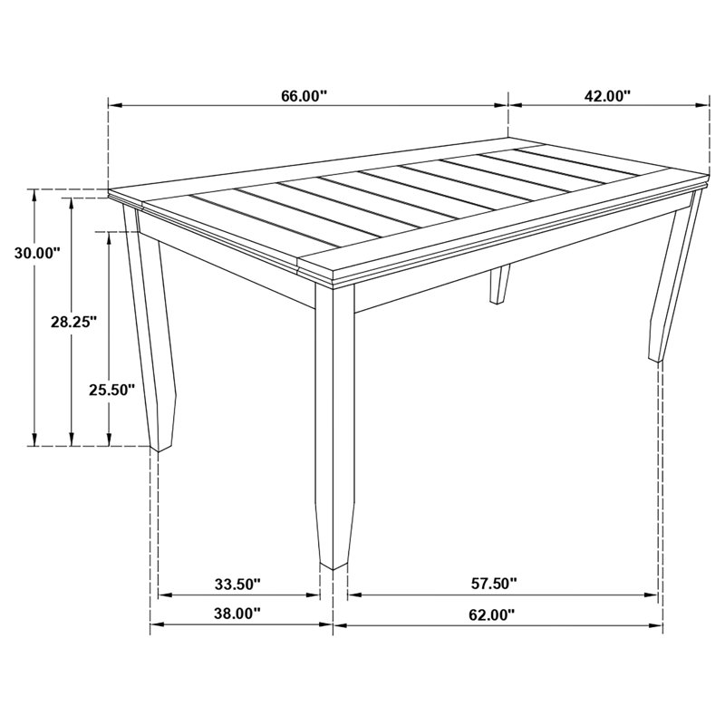 Springhill Rectangular 66-inch Wood Dining Table Cappuccino, Cappuccino, 30" H x 66" W x 42" D