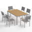 Travira Outdoor 7 - Piece Dining Set-1389679006-1389679004