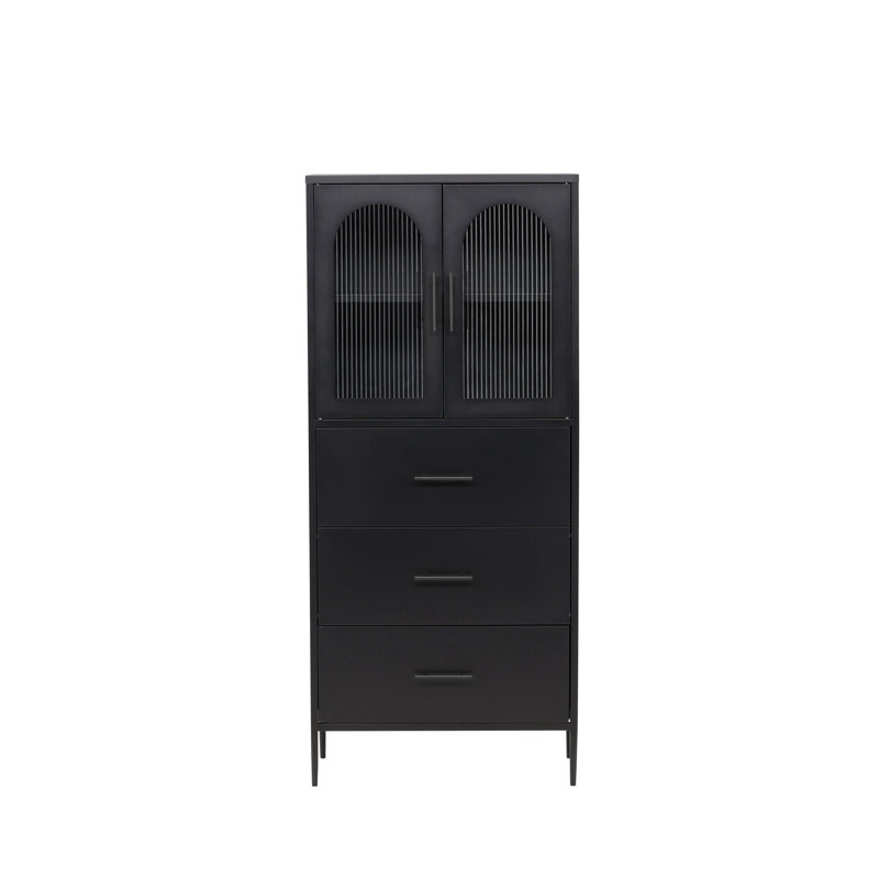 Ashveer 160cm Kitchen Pantry, Black