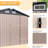 8 ft. W x 6 ft. D Metal Storage Shed with Metal Base Frame Kit