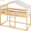 Lit simple superposé au-dessus de bois avec tente-1768664359