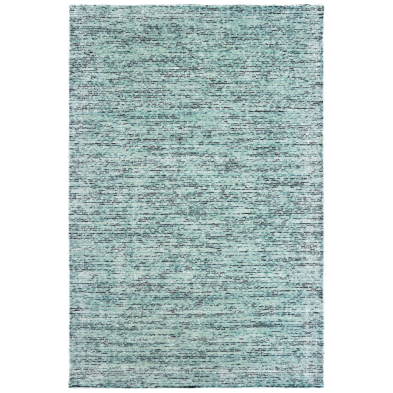 Tapis bleu / sarcelle touffeté à la main Legends, Rectangle 6 pi x 9 pi