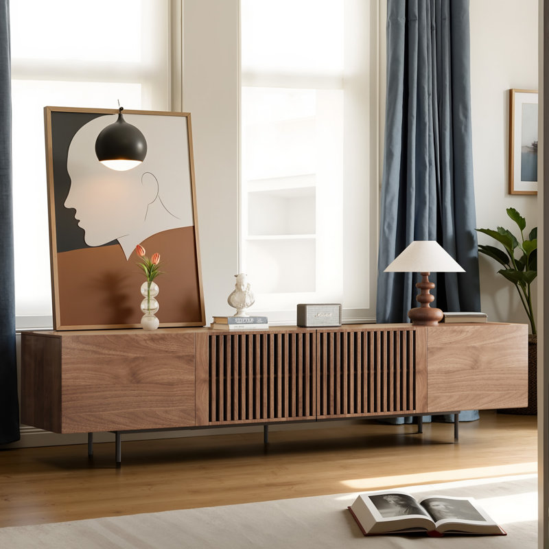 Meuble télé 94,4 po Mid Century Modern, 94.48"