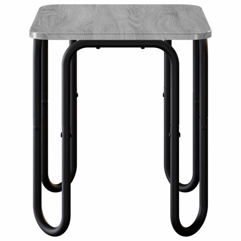  Coffee Table Engineered Wood Living Room Contemporary Modern Furniture, 45cm H x 40cm W x 40cm D, Grey Sonoma