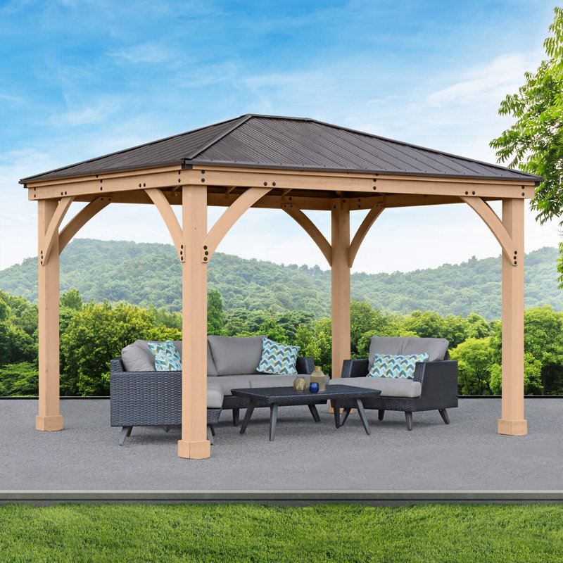 Yardistry Meridian Gazebo, 286cm H x 304cm W x 365cm D
