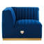 Fauteuil d'angle gauche en velours Conjure Channel-83556801