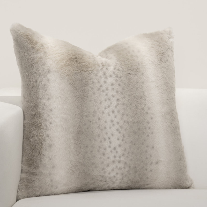 Night On The Town Faux Fur Throw Pillow, Square 18", Polyester