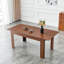Table de salle à manger extensible rectangulaire, table de cuisine extensible moderne avec 2 abattants, finition noyer, table de salle à manger peu encombrante pour petite et grande famille, salle à manger et salon