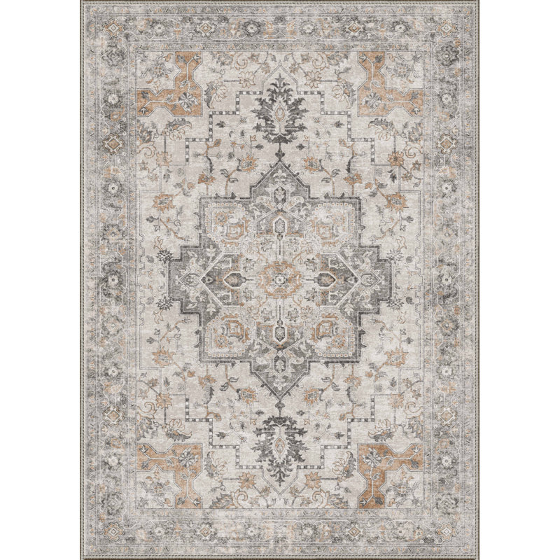 Tapis oriental performance Roehit, Rectangulaire 3 pi x 5 pi, Brun taupe clair
