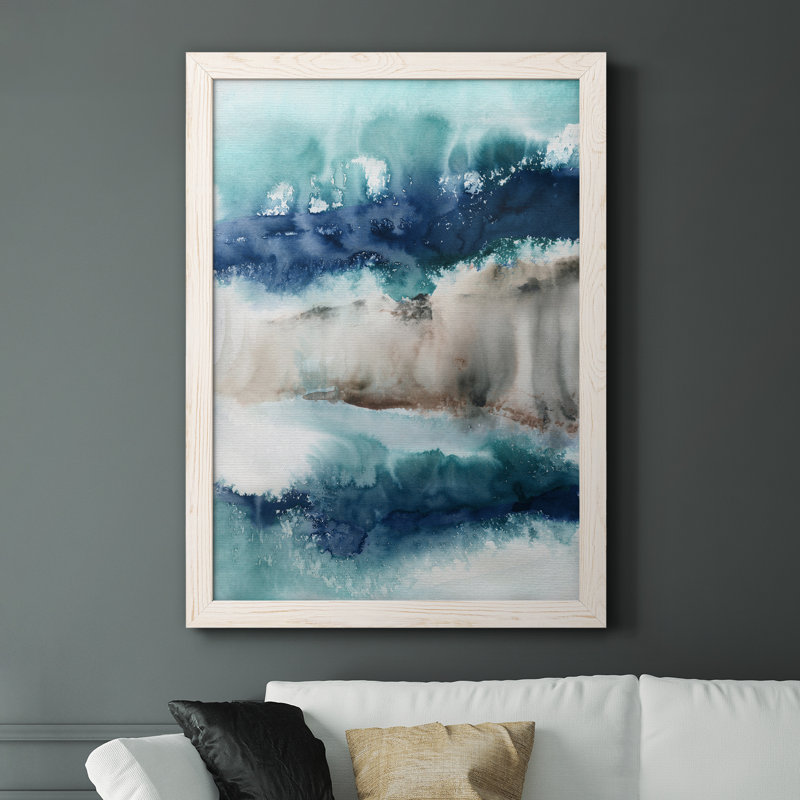 Shifting Sands - Peinture sur toile encadrée, Cadre blanc, H 37,5 po x l 27,5 po x P 1,5 po