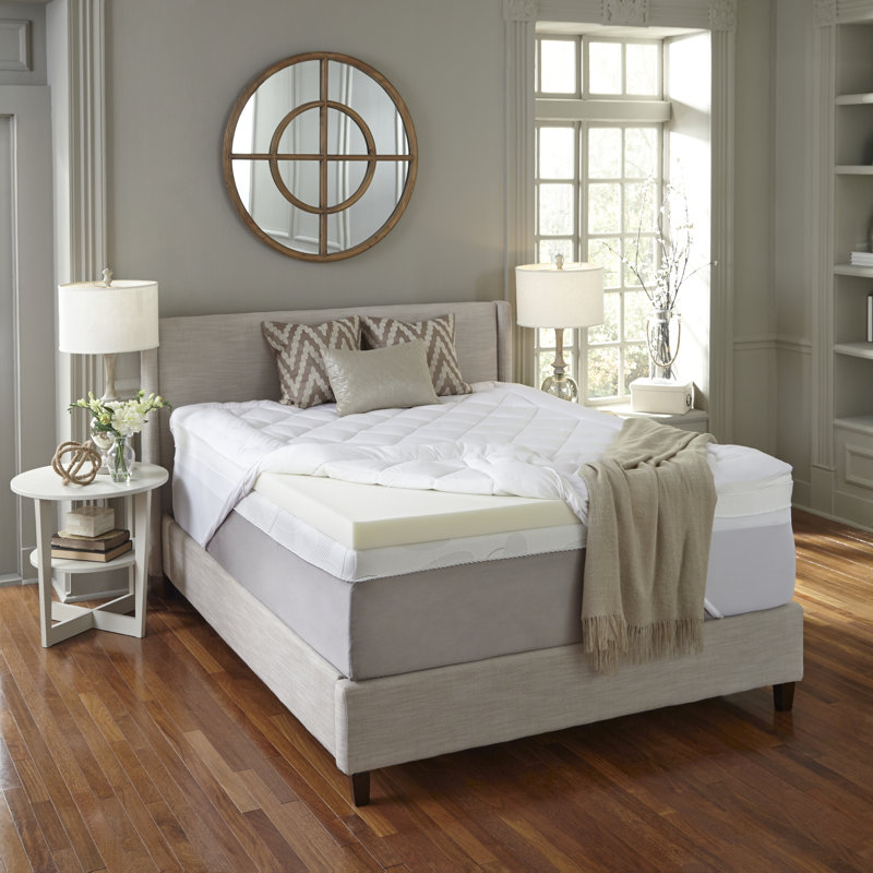 ComforPedic Loft from Beautyrest 4.5" Memory Foam and Fibre Mattress Topper, Queen