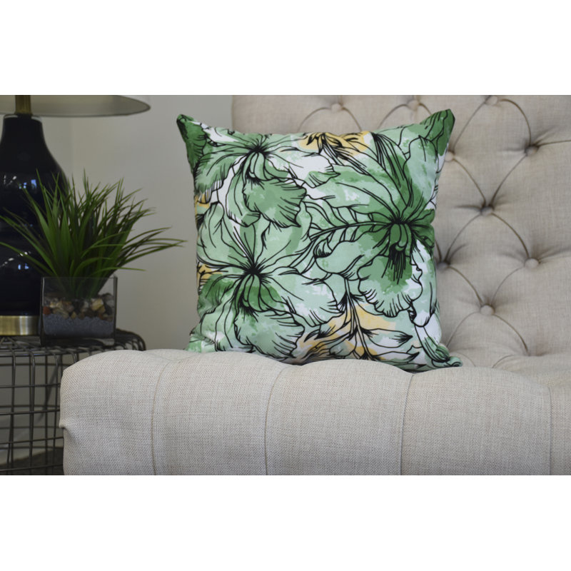 Housse et insert de coussin cubain, Vert, 16 po x 1 po