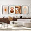 «Brown Mid Century Modern Shape Abstract Artwork Artwork Decor», 4 pièces-101520308-101520313