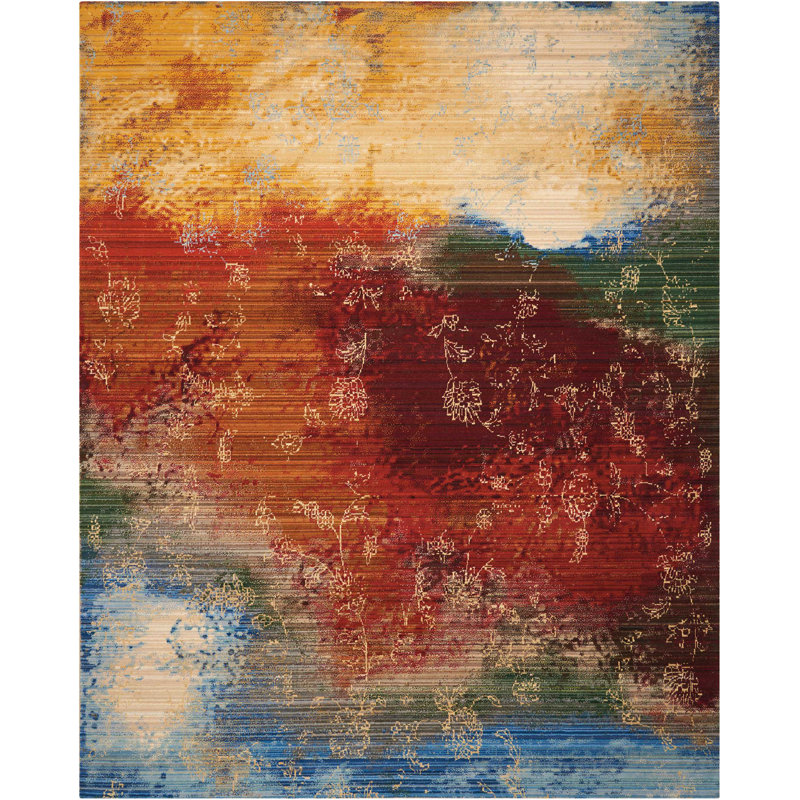 Abstract Indoor Rug, Rectangle 5'6" x 8'