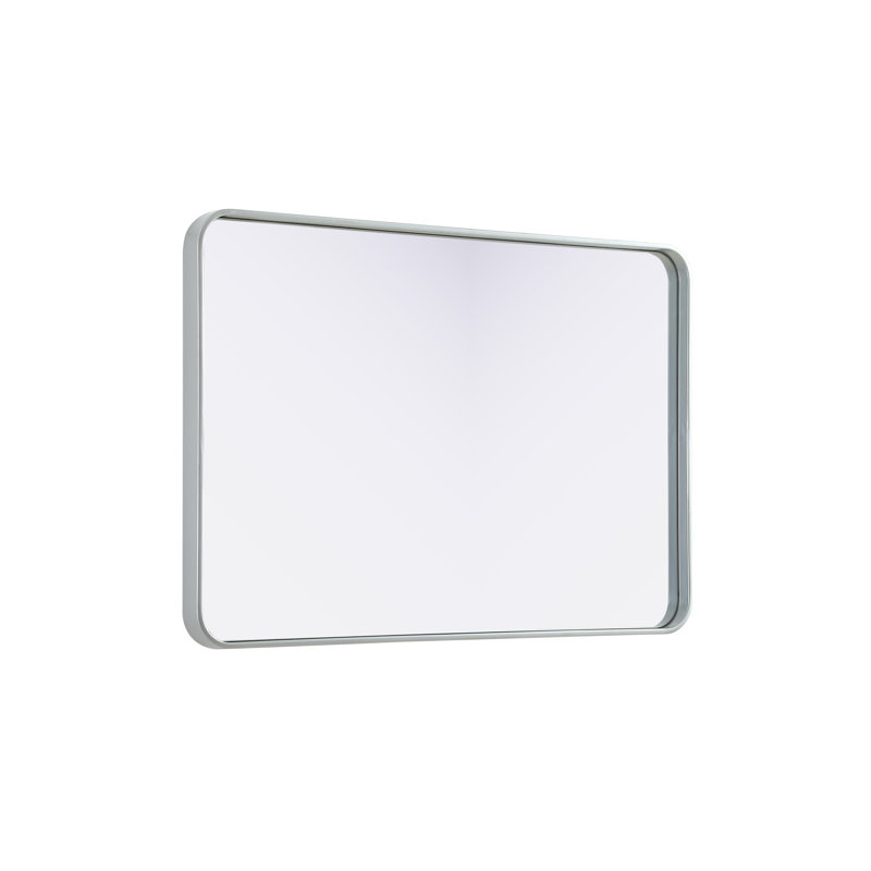 Erath Contour Metal Mirror, Silver, 40" x 27"