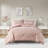 Metallic Print Faux Fur Comforter Set-314745214-314745207