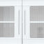 Meuble audio-vidéo mural moderne avec portes en verre pour téléviseur de 75 po ou moins, meuble télé minimaliste avec tiroirs pour le salon-336228277