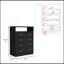 Commode 4 tiroirs Pérou, plateau supérieur, 1 tablette ouverte - noir-980695728