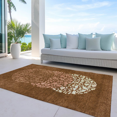 Tapis intérieur / extérieur rectangulaire avec envers antidérapant