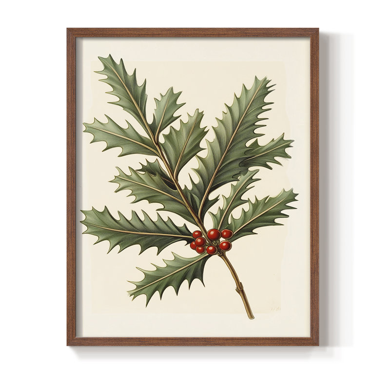 Art des Fêtes de Noël - série 2 - CCLXII, reproduction encadrée - bois massif, H 21 po x l 17 po, Noyer
