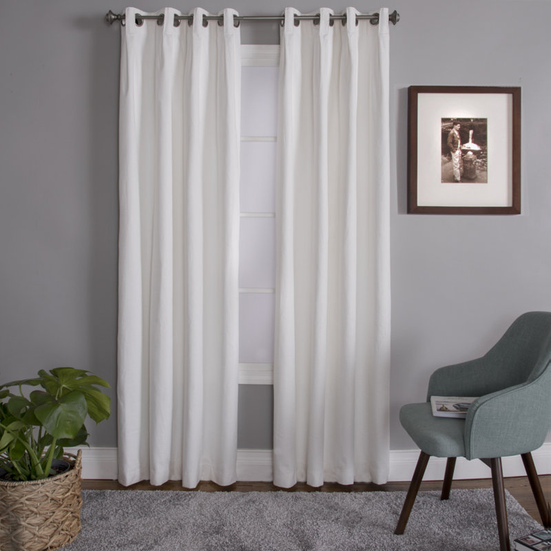 Panneau de rideau obscurcissant 100% polyester avec œillets Mentzer , l 50 po x L 63 po