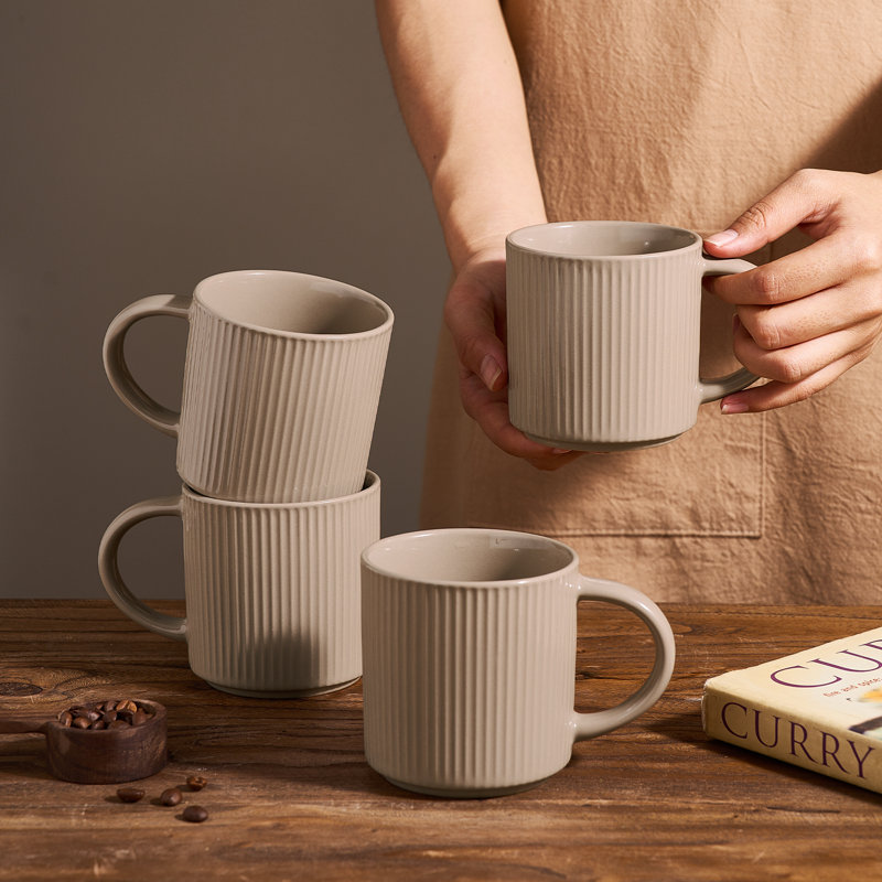 Ensemble de grandes tasses 16 pièces Star Series, brun cannelle, Brun cannelle