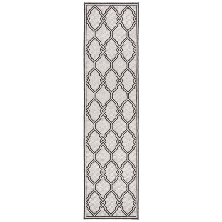 Tapis d'intérieur / extérieur à motif géométrique Miesha Performance