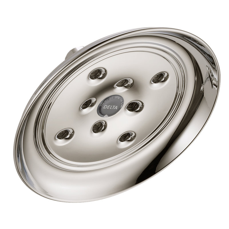 Full low flow shower head with h2okinetic technology Universal Showering Components, Nickel poli