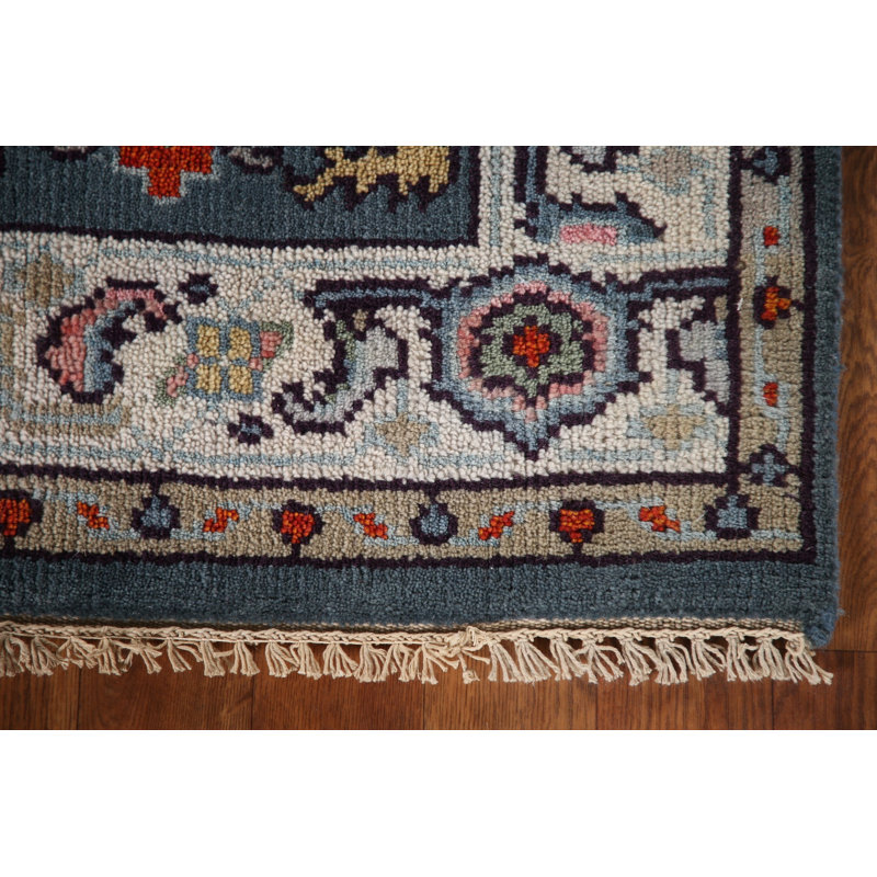 Tapis oriental gris à motif floral traditionnel 3 x 5