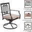 Ensemble de salle à manger pour 4 personnes 37 "avec coussins et parasol Bavan Square-100187960