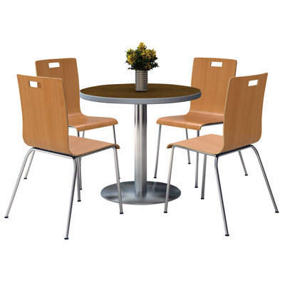 36" L Round Breakroom Table and Chair Set