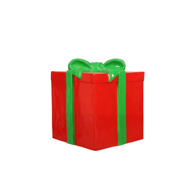 GIFT BOX LARGE (RED WITH GREEN RIBBON)