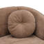 Canapé 3 places incurvé moderne Orenzo de 195 cm de large en polyester, avec coussins ronds capitonnés et pieds en bois de bouleau-134972643