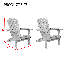 Ensemble de 2 chaises Adirondack en bois de pruche massif - Demi-chaises d'extérieur pliables pré-assemblées pour le jardin, la pelouse et la cour-768413259
