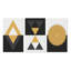 Designs abstraits minimalistes en couleurs rétro - ensemble d'art moderne Mid-Century de 3 pièces-860111080