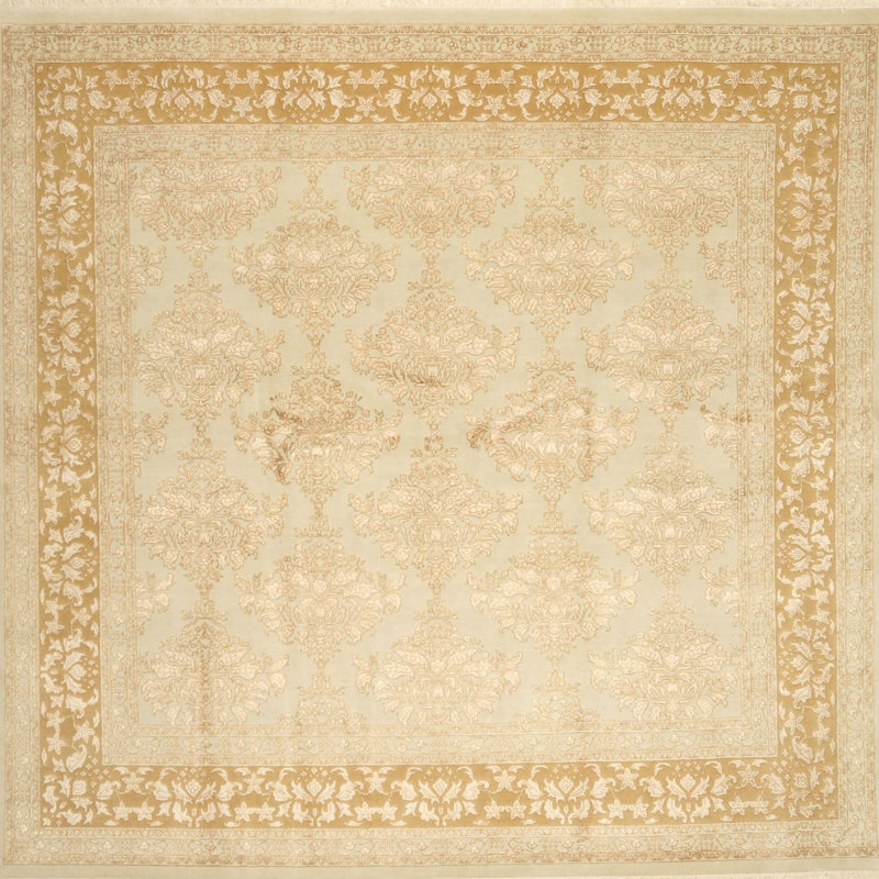 Surface beige contemporaine tapis, Carré 5 pi