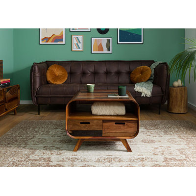 Solid Wood Coffee Table with Storage