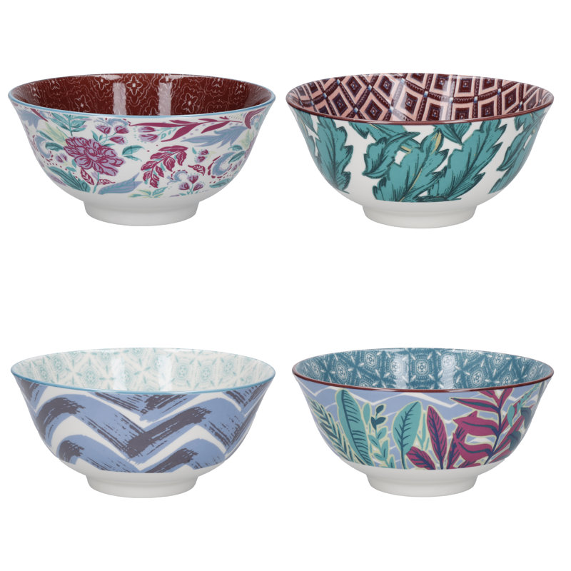 KitchenCraft 4-Piece Ceramic Cereal / Dessert Bowl Set