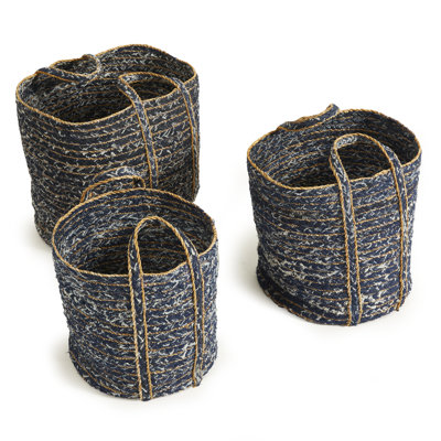 Ensemble de paniers en tissu 3 pièces Palma