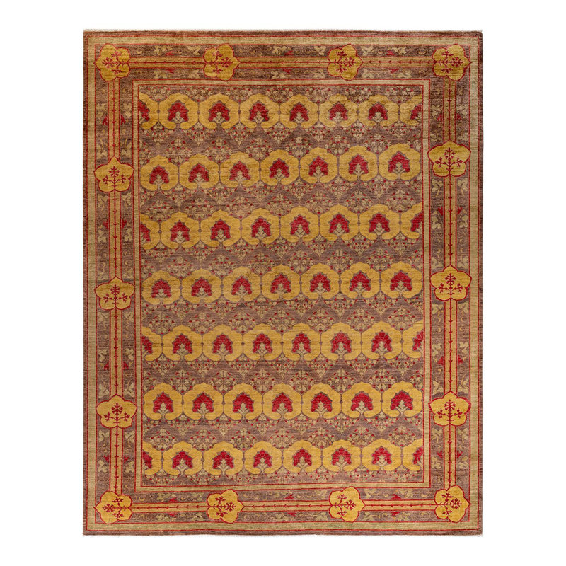 Arts & Crafts One-of-a-Kind 9' 10" X 12' 6" Hand Knotted Area Rug