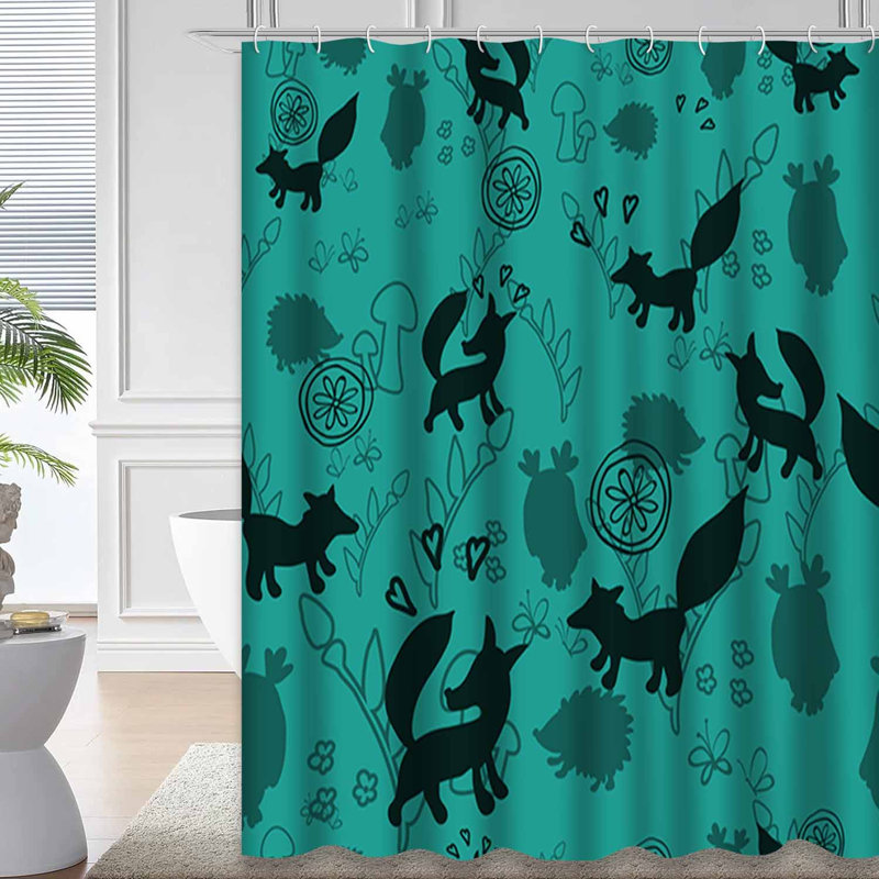 Rideau de douche avec 12 crochets, L 72 po x l 84 po