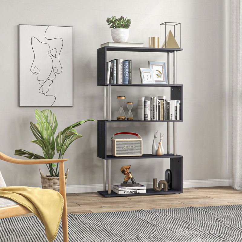 Présentoir de rangement en bois à 5 niveaux Modern