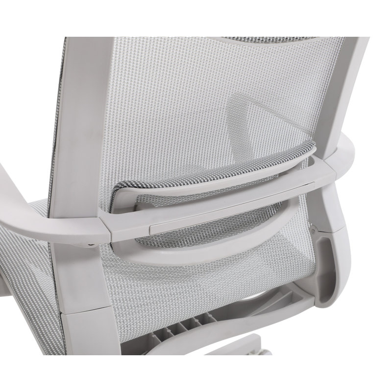 Ergonomic Swivel Mesh Office Chairs With Wheels, Adjustable Backrest, Seat Height, And Tilt Function, Grey