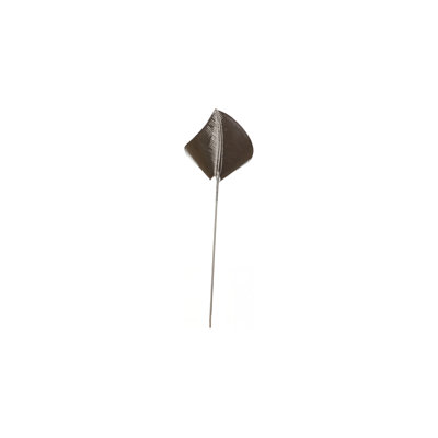 Sculpture de feuille d'anthurium en acier inoxydable