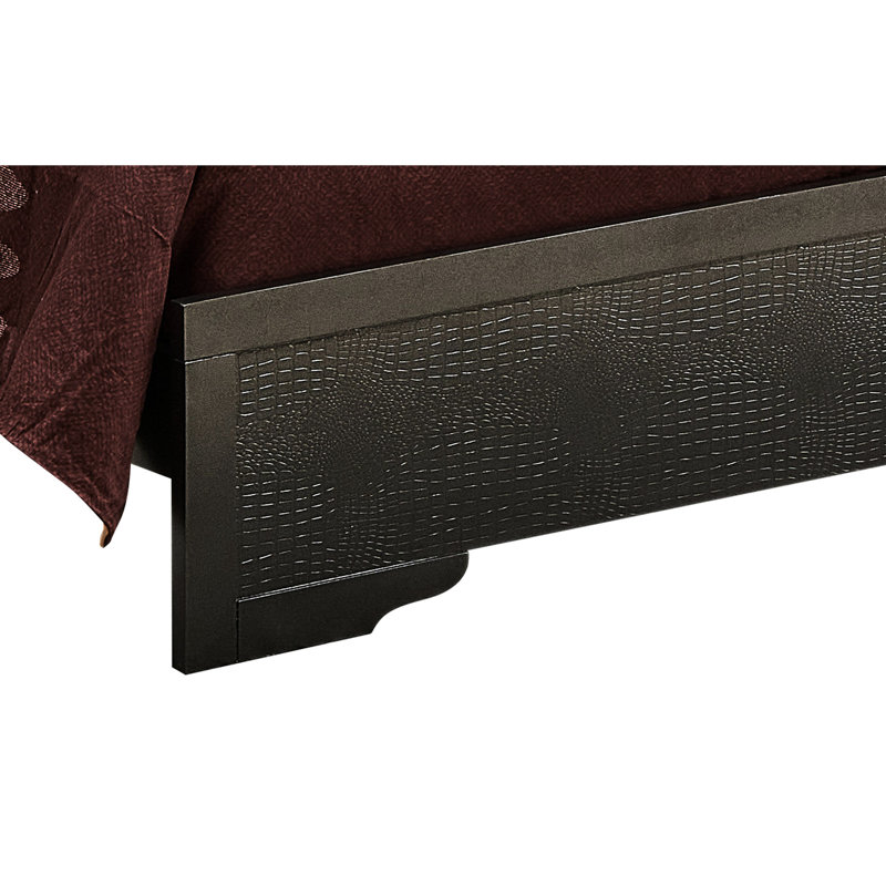 Grand lit transitionnel noir - Convient à un décor métallique moderne et classique pour une bonne nuit de sommeil