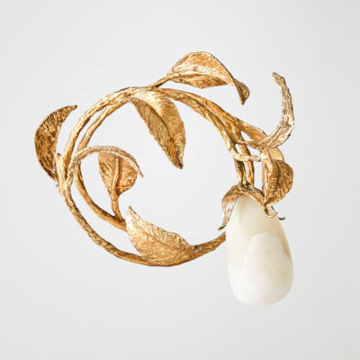 Katerina Stone Fruit Sculpture-Alabaster 10"H x 6"W x 12"D Decorative Sculpture